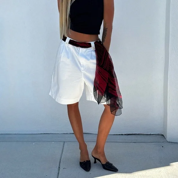 Vintage Red & Black Jaeger Scarf - Picture 3 of 5